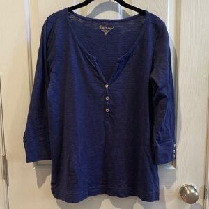 EUC Lilly Pulitzer Navy Top